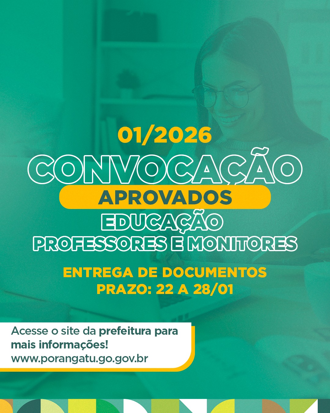 EDUCAÇÃO CONVOCA APROVADOS NO PROCESSO SELETIVO SIMPLIFICADO Nº 01/2026