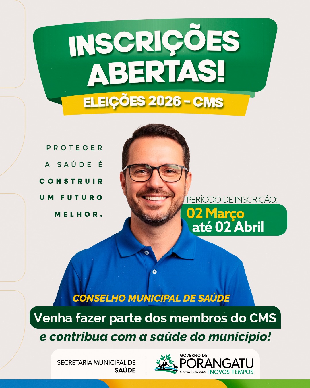 EDITAL ABERTO PARA ELEIÇÃO DO CONSELHO MUNICIPAL DE SAÚDE DE PORANGATU